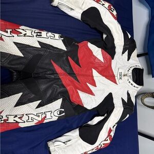 Vintage Teknic Leather Motorcycle Suit